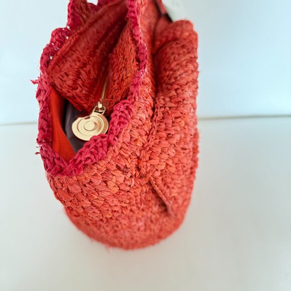 NWT Raffia Bow Tote Bag - kate spade new york x Target Red - Picture 5 of 9